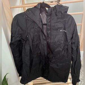 Black Columbia rain jacket